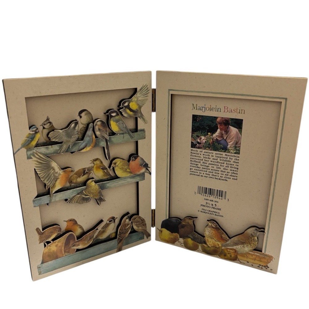 Vintage Picture Frame 3D Birds Nature Artist Marjolein Bastin Rare Figi Graphics - Picture 4 of 16